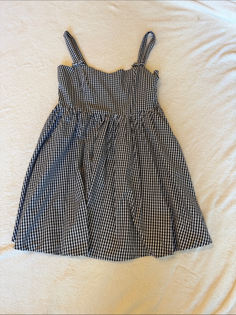 Altar'd State Black and White Gingham Mini Dress